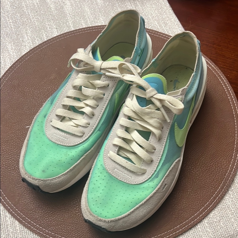 Nike Green and White Waffles